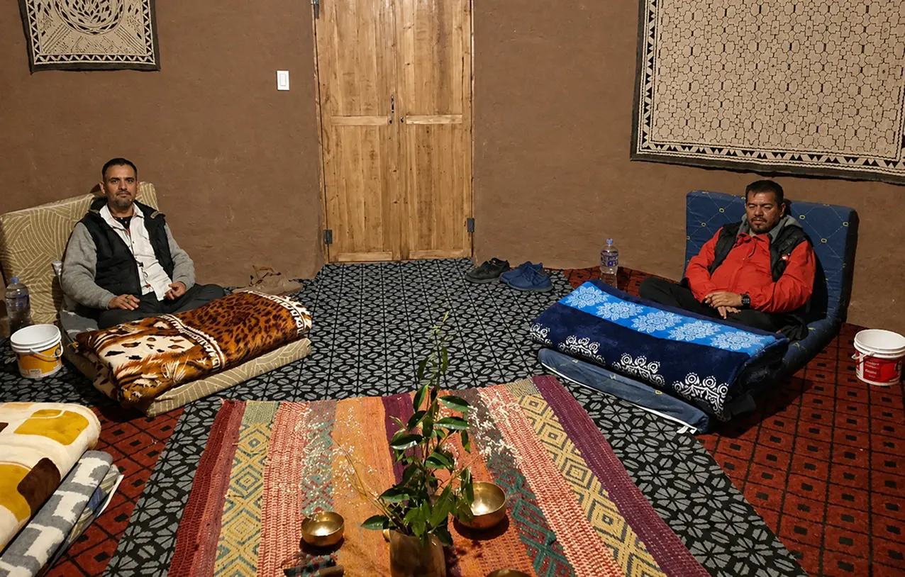 Two People during the Ayahuasca Retreat